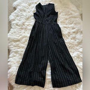 Wishlist Pinstripe Wide Leg Jumpsuit